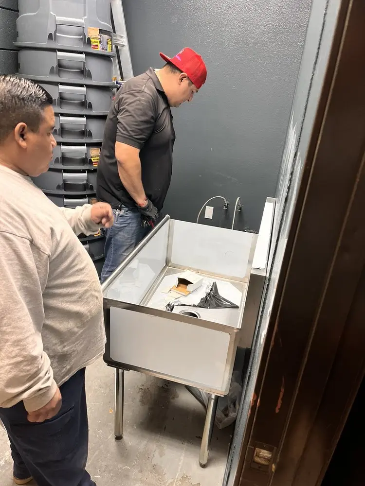 Commercial plumbing and sink installation in Fowler